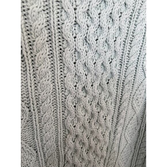 NWT L.L. Bean Women's Signature Cotton Fisherman Tunic Sweater Large Mint - Picture 7 of 7